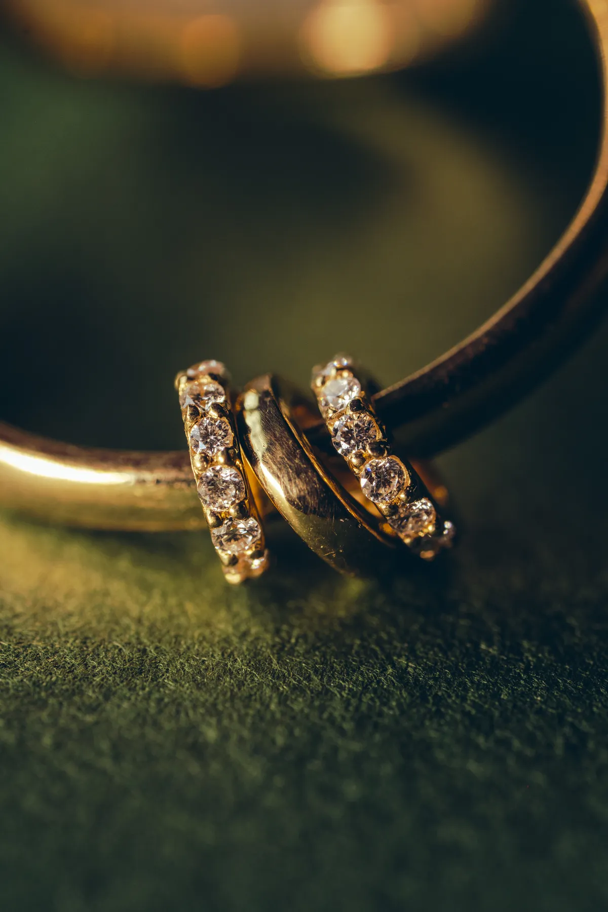 Three Forces — three rings, free to turn — detail