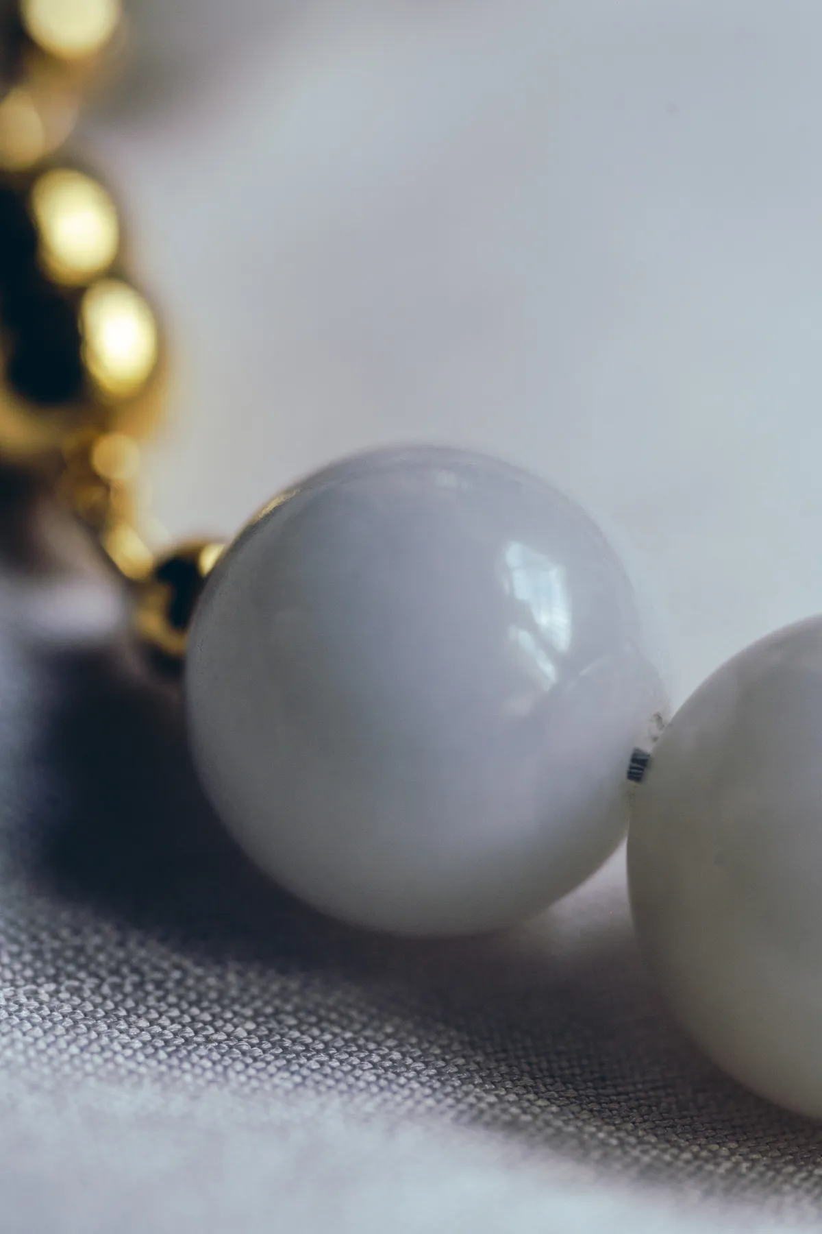 Jade beads — detail
